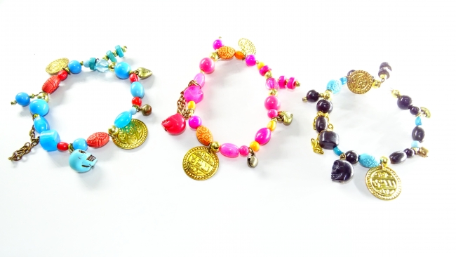 PULSERA ELASTIZADA VARIOS COLORES+++