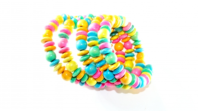 PULSERA MADERA COLOR+++