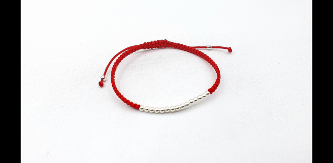 PULSERA HILO MACRAME PLATA