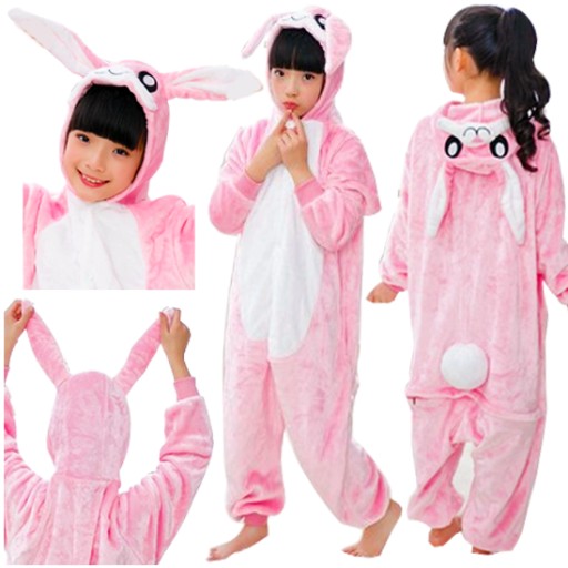 PIJAMA KIGURUMI CONEJO ROSA INFANTIL