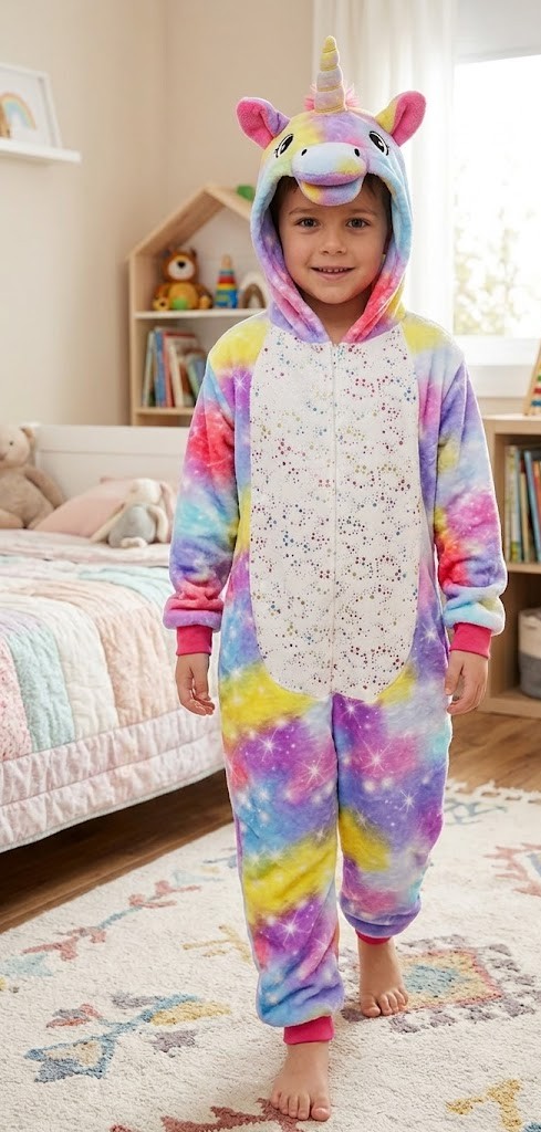 PIJAMA KIGURUMI LILA CON ESTRELLITAS INFANTIL (NO HAY 1.40 M)