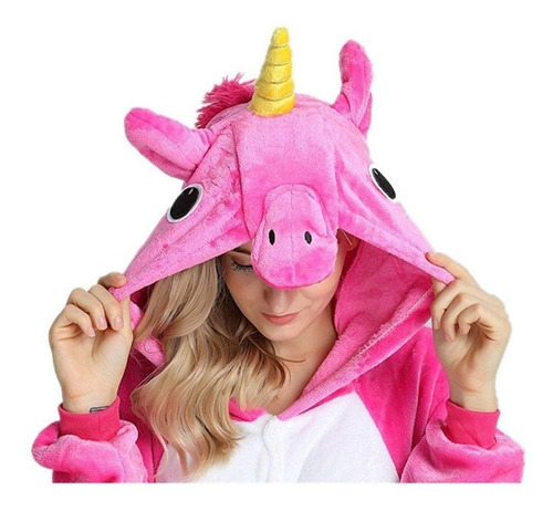 PIJAMA KIGURUMI UNICORNIO FUCSIA ADULTO