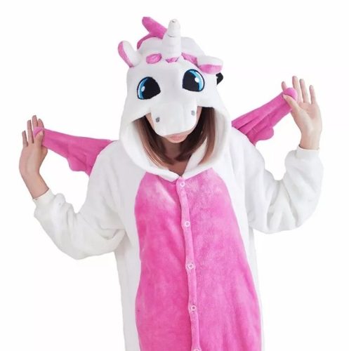 PIJAMA KIGURUMI UNICORNIO BLANCO ADULTO