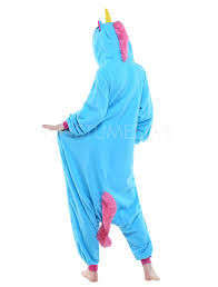 PIJAMA KIGURUMI UNICORNIO CELESTE ADULTO