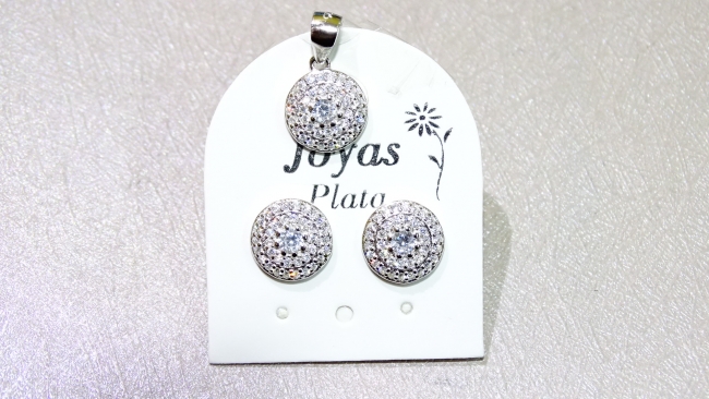 SET AROS Y DIJE PLATA MICROPAVE+++