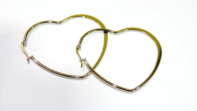 AROS ACERO CORAZON 5,5 CM -
