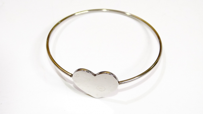 PULSERA ACERO CORAZON+++