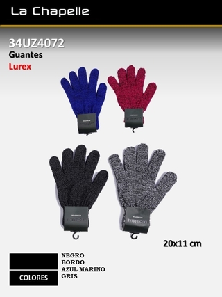 GUANTE CON LUREX CHAPELLE X 12 +