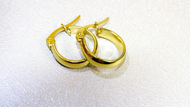 AROS ACERO DORADO 1,5 CM *