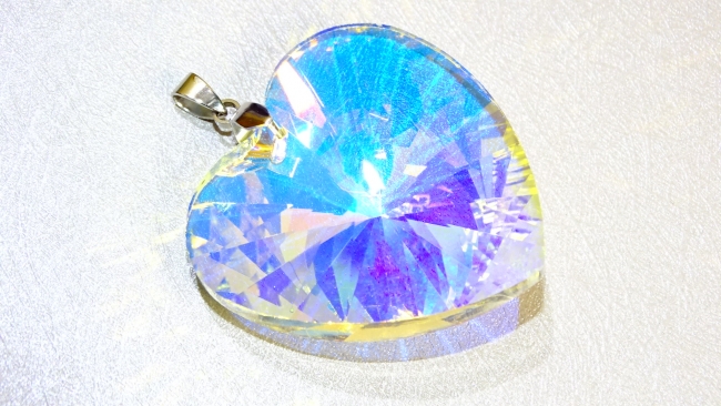 DIJE ACERO CORAZON DE PIEDRA 4 CM ++++