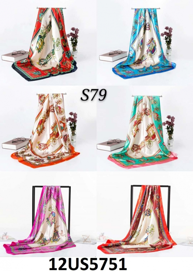 PAÑUELO SEDA CHAPELLE  90 X 90 CM 