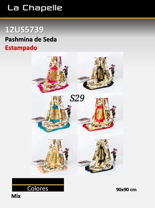 PAÑUELO SEDA CHAPELLE  90 X 90 CM ++++