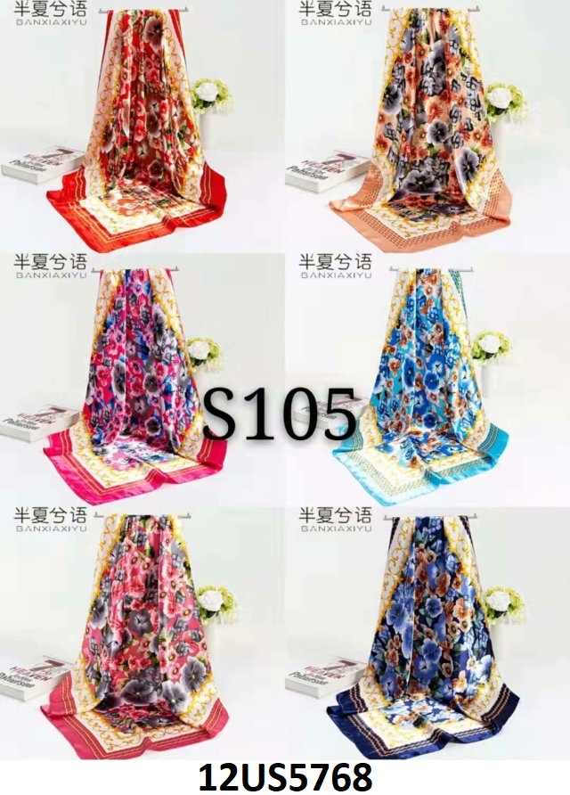 PAÑUELO SEDA CHAPELLE  90 X 90 CM +