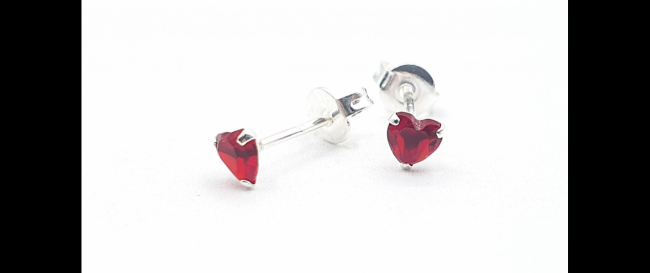 AROS PLATA CORAZON 3MM VARIOS COLORES  +++//+