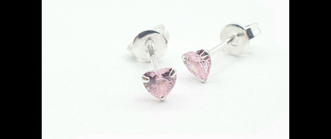 AROS PLATA CORAZON 4MM VARIOS COLORES 