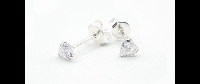 AROS PLATA CORAZON CUBIC ENGARZADO 5MM+++//+