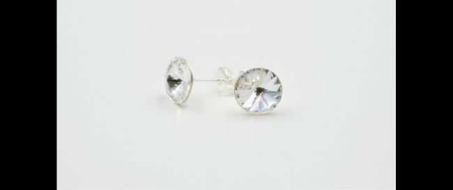 AROS PLATA SWAROVSKI 8MM -