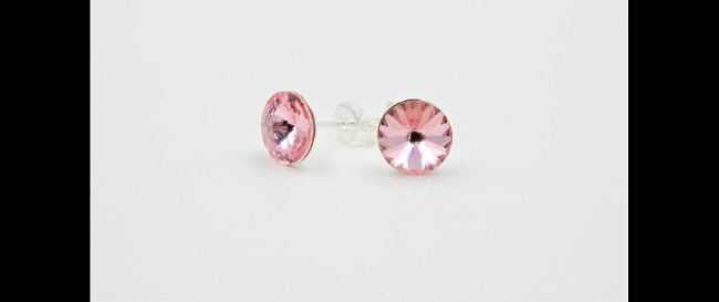 AROS PLATA SWAROVSKI 8MM -