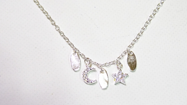 CADENA PLATA CON ESTRELLAS MICROPAVE ++++/