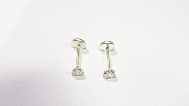 AROS ABRIDORES PLATA CUBIC ENGARZADO CORAZON  4MM++++/