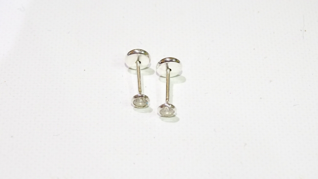 AROS ABRIDORES PLATA STRASS REDONDO 3 MM ++++/