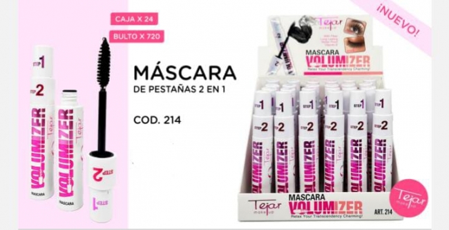 MASCARA VOLUMEN 2 EN 1 TEJAR -