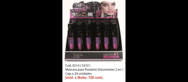 MASCARA VOLUMEN 2 EN 1 TEJAR +