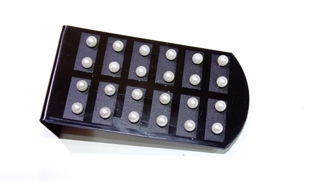 BLISTER AROS PERLA ACERO N5 X 12 PARES 