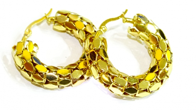 AROS ACERO DORADO 3 CM 