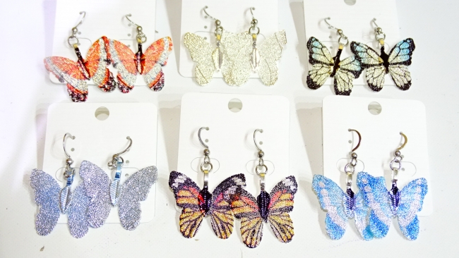 AROS ACERO MARIPOSA VARIOS COLORES +++//+