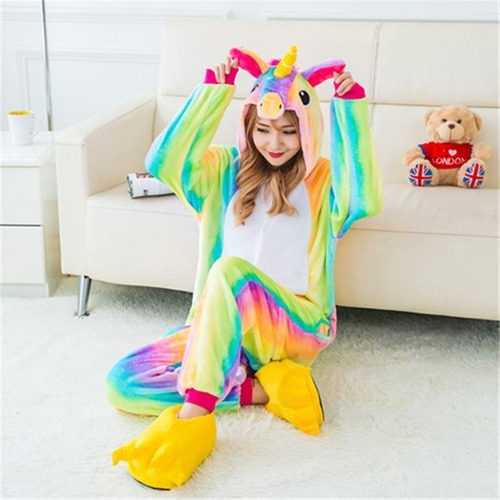 PIJAMA KIGURUMI UNICORNIO MULTICOLOR FUERTE ADULTO