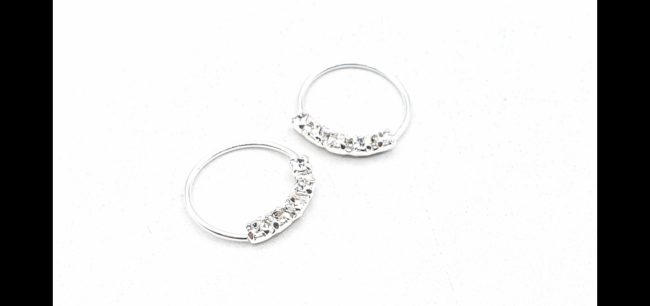 AROS PLATA CON STRASS 12MM+