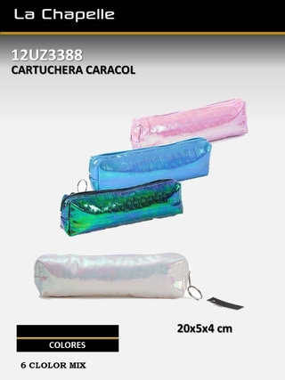 CARTUCHERA CARACOL LA CHAPELLE VARIOS COLORES +++//
