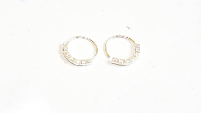 AROS PLATA CON MICROPAVE FRENTE 1 CM ++++//+