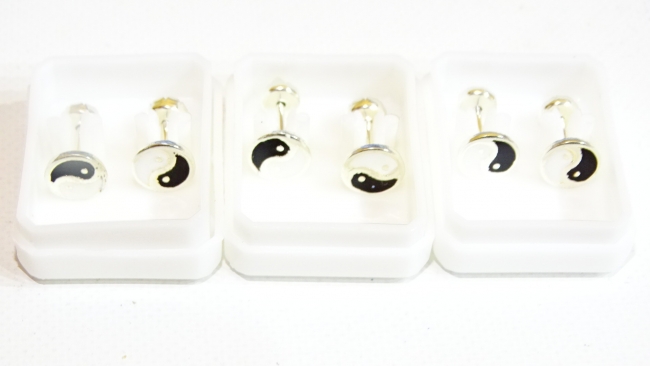 AROS ABRIDORES ACERO BLANCO YING YANG X 4 PARES +