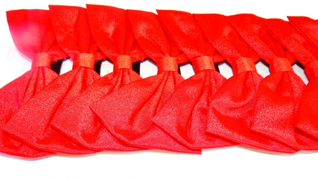 COLITAS MOÑOS ROJO X 10 UNIDADES 15 CM+