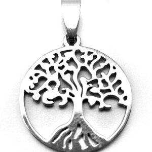 DIJE ACERO ARBOL CALADO +