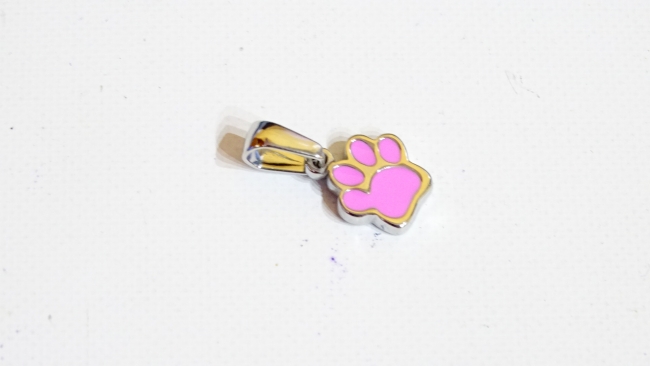 DIJE ACERO PATITA ROSA =
