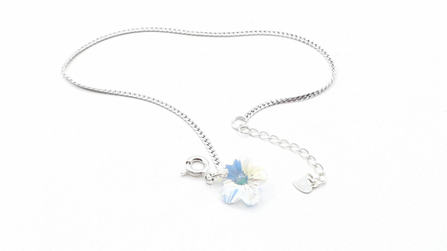 PULSERA PLATA CON DIJE FLOR CUBIC +++