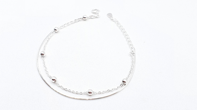 PULSERA PLATA DOBLE ++++/