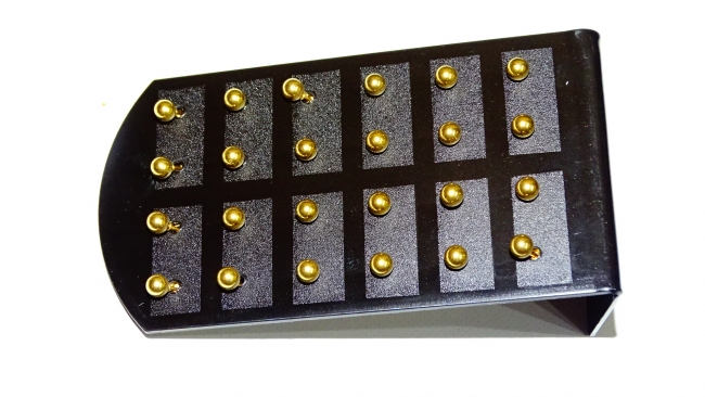 BLISTER DE AROS ACERO DORADO BOLITA N4 X 12 PARES 