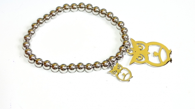 PULSERA ACERO BUHO 