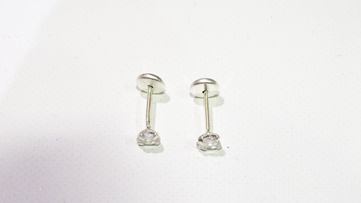 AROS ABRIDORES PLATA CUBIC ENGARZADO CORAZON  3 MM++++/