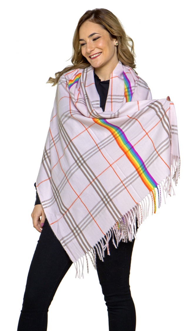 BUFANDON PASHMINA TIPO BURBERRY PRIDE VARIOS COLORES ++++