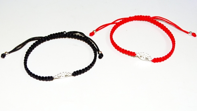 PULSERA PLATA MACRAME OJITO ++++