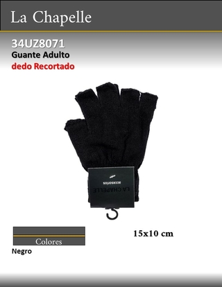 GUANTE ADULTO DEDO RECORTADO X 12 LA CHAPELLE ++++