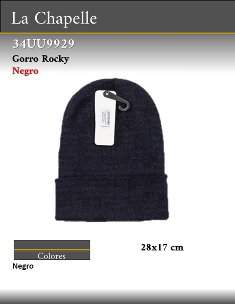 GORRO ROCKY NEGRO LA CHAPELLE ++++//+