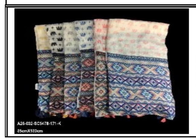 PASHMINA ESTAMPADA 85 X 180 CM +