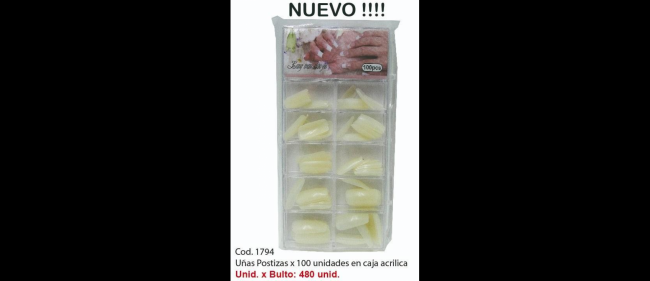 UÑAS POSTIZAS TEJAR X 100++++//+