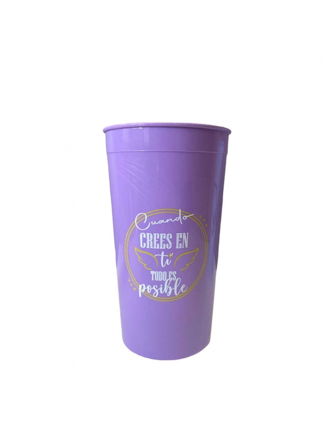 VASO GRANDE CON FRASE VARIOS COLORES +